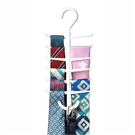 <b>Swivel Racks for Ties & Accessories - White by Lynk Inc.</b>