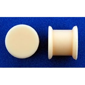 Flesh Color Silicon Plugs - 00g, 11mm long - Sold as a Pair