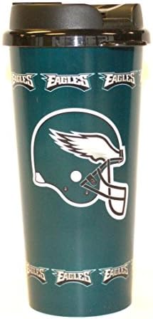 NFL Officially Licensed 16 Oz Insulated Coffee Travel Tumbler Mug Cup (Philadelphia Eagles)