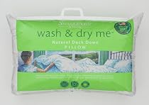 Wash & Dry Me Duck Down Pillow 100% Cotton Cover