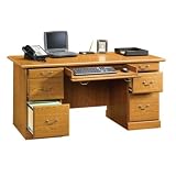Review Sauder  / Orchard Hills Executive Desk - Carolina Oak