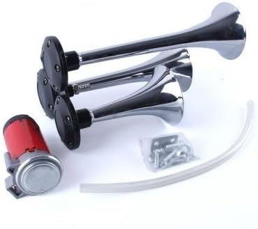 12V Triple Horns Super Loud 150 DB Air Trumpet Set Kit For Car Truck Boat Train