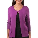 Misses Jones New York Rib Knit Flyaway Cardigan Sweater