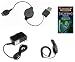 Retractable USB Charging Data Sync Cable + Rapid Charger + Home Wall Charger + Generation X Antennta Booster for Samsung Glyde U940, Instinct M800, Access A827, SCH-R210 Spex, SCH-R430 MyShot, SCH-U700 Gleam, SGH-T539 Beat, SGH-i617 BlackJack II, SGH-T439, SCH-U900 FlipShot, SCH-R410, SGH-T739 Katalyst, Mysto, SGH-G600, SCH-R610, SCH-R300, SGH-T429, SCH-R200, SGH-A517, SCH-R400, Fin, Blast SGH-T729, M520, SCH-R500 Hue, M300, M510, SGH-A117, U470