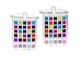 Multicoloured Checkerboard Enamel Fashion Cufflinks