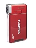 Toshiba Camileo S30 Full-HD Camcorder (8 Megapixel, 10-fach digital Zoom, 7,6 cm (3 Zoll) Touch-Screen Display, Bildstabilisator) burgund
