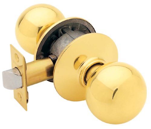 Schlage F10VORB605 Orbit Passage Knob, Bright Brass