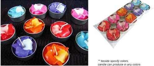 SPA PARTY SUPPLIES,Relaxed Aroma Candle Orchid(b) Flower in Tealight with Aluminium Grommet Holder (1Pack , 10Pcs)