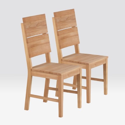 Stühle aus Buche, 2 Stück, Holzstühle, Esszimmerstühle, Hans, geölt