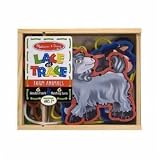 Melissa and Doug Lace and Trace Farm Animals Preschool Lacing Cards Fine Motor Toy