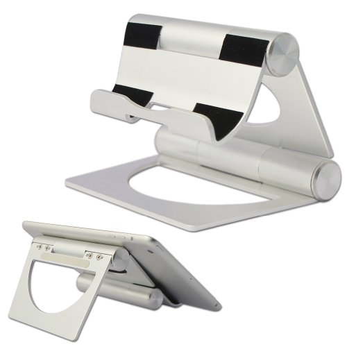 First2savvv multi-angle Luxury Polished Stainless Steel Stand desktop dock docking station for HP 7 Plus G2 Tablet HP Slate 8 Pro HP Omni 10 Tablet HP Slate 10 HD ARCHOS 80 helium ARCHOS 101 copper