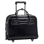 McKleinUSA Willowbrook 94985 W Series Italian Leather Detachable -Wheeled Ladies Briefcase (Black)