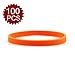 GOGO 100 Pcs Thin Silicone Wristbands for Adults, 1/5