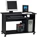 Portrait PC Desk Cart Mobile Computer Workstation, Medium Cherry (TIF946MEC)