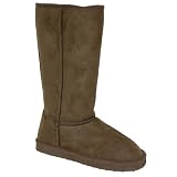 Women's Adi Designs Faux Suede 12 Inch Boots - Brown