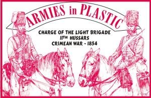 Crimean War 1854 11th Hussars Charge of the Light Brigade (5 Mounted) 1-32 Armies in Plastic
