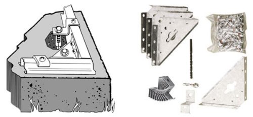 Chalet et jardin - Kit d'ancrage- fixation pour sol béton pour abri métal Chalet&Jardin