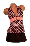 Caribbean Joe Slim Shaper Bubble Loop Halter Skirtini Style Swimsuit OR Swimsuit TOP
