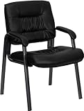 UPC 847254007504 product image for Flash Furniture BT-1404-BKGY-GG Black Leather Executive Side Chair with Titanium | upcitemdb.com