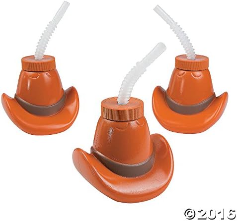Cowboy Hat Cups with Straws