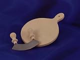 Dollhouse Miniature Cutting Board with Pizza Knife