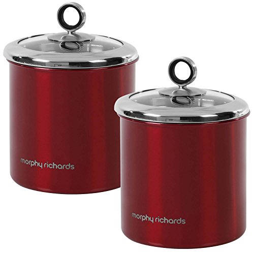 Cheap Price 2 X Morphy Richards Large Storage Canister Red Get Cheap