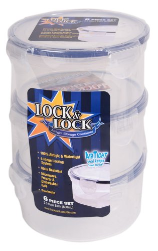 Lock & Lock Shrink-wrap 2.5 Cup Round Value 3 Pack