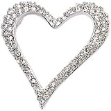 Swarovski Crystal Open Heart Pin