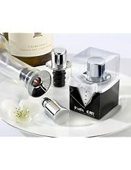 Hats Off Chrome Top Hat Wine Pourer Bottle Stopper (set of 32) by Baby Shower Gifts & Wedding Favors