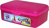 Sistema Slimline Quaddie Lunch Box, Pink