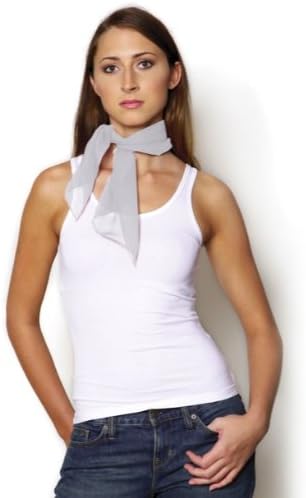 Azuri Silky Chiffon Square Scarf (Silver)