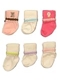 6 pack of cuffed socks by Carters - Pink - 12-17 Lbs.