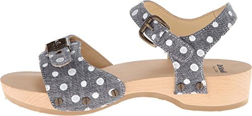 Dr. Scholl's Women's Lola Platform Sandal,Chambray / White,9 M US