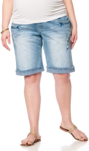 Motherhood Plus Size Secret Fit Belly(r) Embellished Pocket Maternity Bermuda Shorts