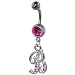pug3  - Belly Navel Rings Pink Letter B Body Jewelry