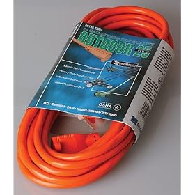 6 Pack Coleman Cable 02307 25' 16 3 Orange Vinyl Outdoor Extension Cords by Coleman Cable