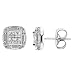 10k White Gold Diamond Cushion Cut Stud Earrings (1/2 cttw, H-I Color, I2-I3 Clarity)