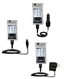Deluxe Kit for the Sony Clie NR60 includes a USB cable with Car and Wall Charger - Gomadic Brand w/ TipExchange Technology