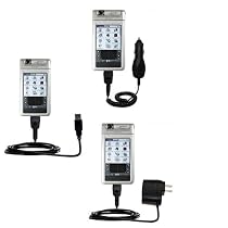 Deluxe Kit for the Sony Clie NR60 includes a USB cable with Car and Wall Charger - Gomadic Brand w/ TipExchange Technology