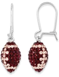 Sterling Silver Swarovski Elements Norman Spirit Football Earrings