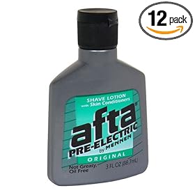 Afta Pre-Electric Shave Lotion with Skin Conditioners, Original, 3-Ounces (Pack of 12)