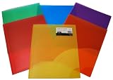 Filexec 3129, 2 Pocket Folder, Premium, Frosted, Letter Size, Set of 12, 6 Assorted Colors, 2 Ea Blueberry, Strawberry, Grape, Lime, Lemon, Tangerine