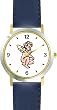 Kneeling Cherub or Angel Theme Cherub or Angel Theme - WATCHBUDDY&reg; DELUXE TWO-TONE THEME WATCH - Arabic Numbers - Blue Leather Strap-Size-Large ( Men's Size or Jumbo Women's Size )