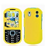 Yellow Rubberized Snap-On Hard Skin Case Cover for Samsung Intensity 2 II U ....
