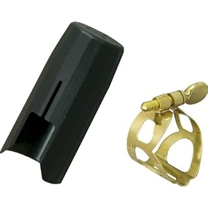 BG Metal Tradition Saxophone Ligature, Bari Sax Gold Lacquered by