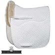 Roma Merino Sheepskin Dressage Square Saddle Pad - White
