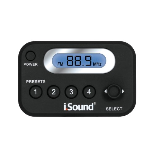 i.Sound Universal Full Frequency FM Transmitter for Portable Audio Devices (Black)