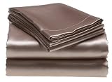 Royal Opulence 100% Woven Polyester Satin Standard Pillowcases, Taupe (Pair)