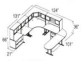 Bush Advantage Beech Configuration 41 - Layout for 11' by 11' Workspace