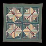 Throws Green , Log Cabin Design Throw
